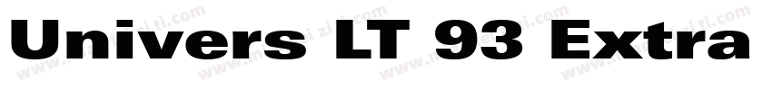 Univers LT 93 Extra Black Extended Oblique字体转换